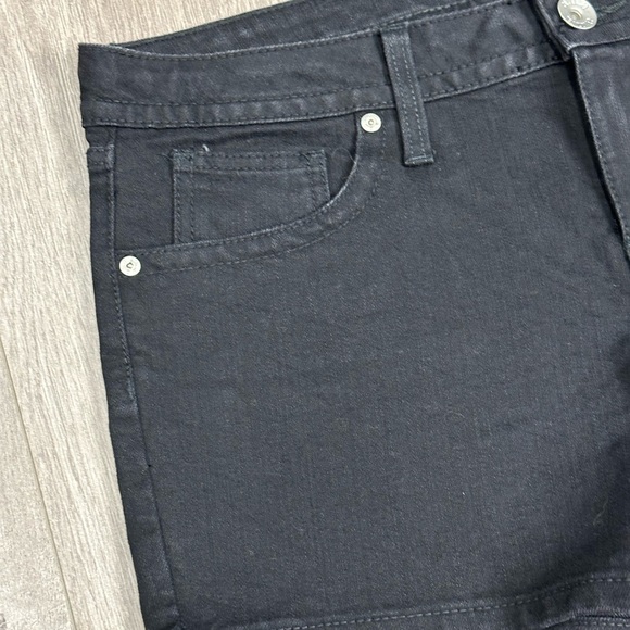 Women's a.n.a New Approach 8 Medium Denim Shorts Jeans Jean Black Stretch Short - Picture 5 of 7